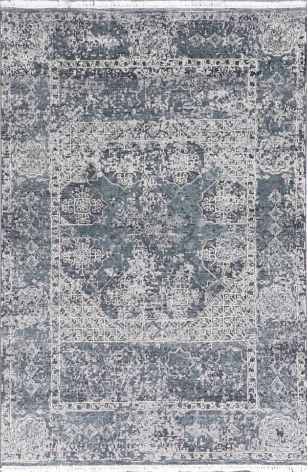 4'1"x6'2" Transitional Gray Wool Hand-Knotted Rug - Direct Rug Import | Rugs in Chicago, Indiana,South Bend,Granger