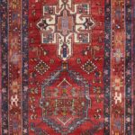 3’5”x17’9” Tribal Navy Persian Wool Hand-Knotted Runner