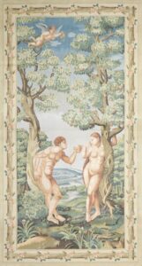 4’6”x8’8” Adam & Eve Wool Hand-Knotted Tapestry