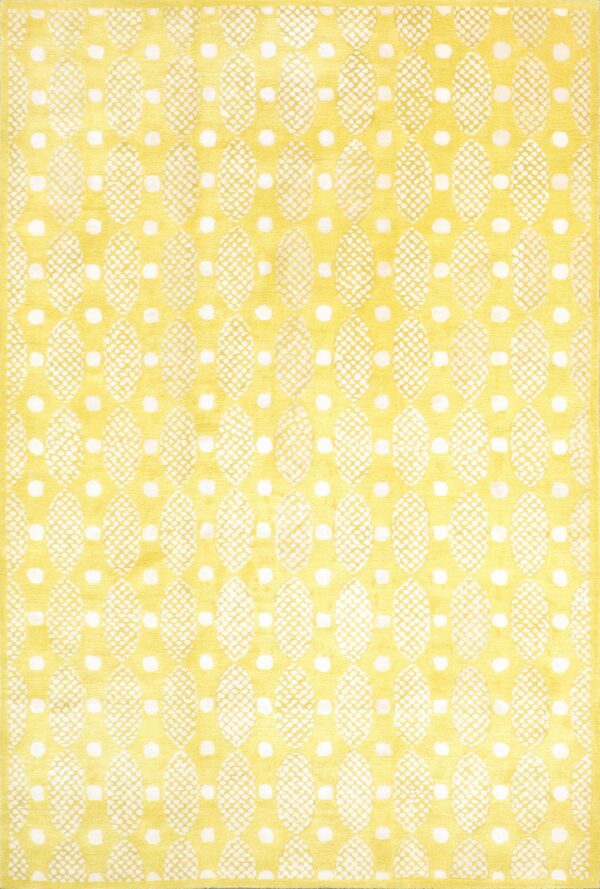 6’x9’ Contemporary Yellow Wool & Silk Hand-Tufted Rug - Direct Rug Import | Rugs in Chicago, Indiana,South Bend,Granger