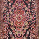 3’11”x13’5” Tribal Black Persian Wool Hand-Knotted Runner