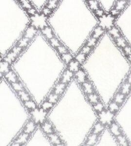 4’2”x6’2” Contemporary Ivory Moroccan Wool Hand-Knotted Rug