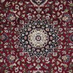 4’x6’ Traditional Red Wool Hand-Knotted Oval Rug - Image 2