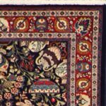 3’7”x5’ Traditional Navy Persian Kashan Wool Hand-Knotted Rug - Image 3