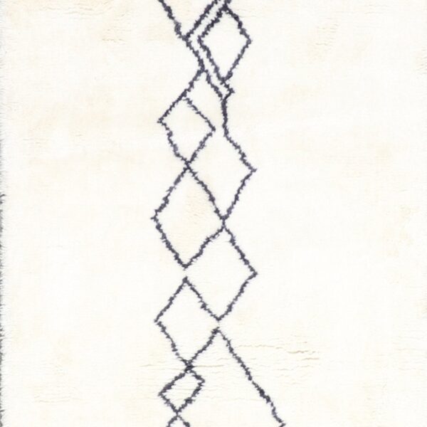 3’4”x14’ Contemporary Moroccan Ivory Wool Hand-Knotted Rug - Direct Rug Import | Rugs in Chicago, Indiana,South Bend,Granger