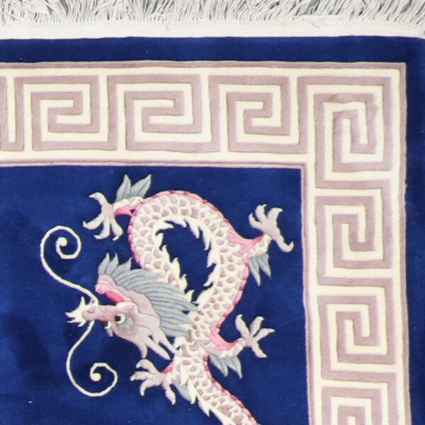 5’10”x9’ Traditional Dragon Navy Nepal Wool Hand-Knotted Rug - Direct Rug Import | Rugs in Chicago, Indiana,South Bend,Granger