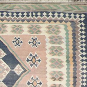 5’2”x9’ Persian Kilim Brown Wool Hand-Knotted Runner