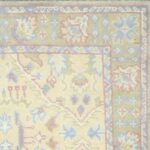 5’5”x8’8” Decorative Ivory Wool Hand-Knotted Rug - Image 3