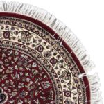 4’x6’ Traditional Red Wool Hand-Knotted Oval Rug - Image 3