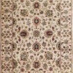 4’2”x6’2” Decorative Taupe Hand Spun Wool Hand-Knotted Rug