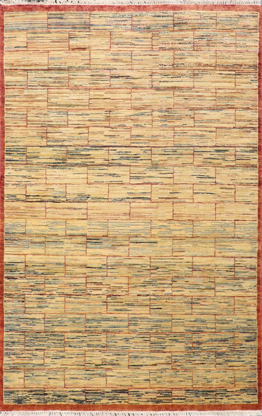 4’11”x7’8” Decorative Tan Wool Hand-Knotted Rug - Direct Rug Import | Rugs in Chicago, Indiana,South Bend,Granger