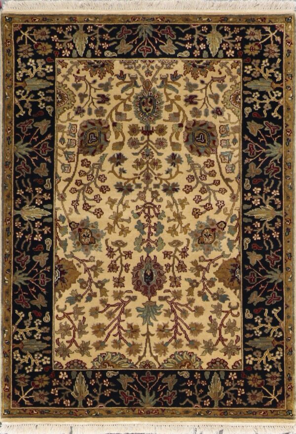 4’2”x6’ Decorative Tan Wool Hand-Knotted Rug - Direct Rug Import | Rugs in Chicago, Indiana,South Bend,Granger