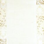 6’x9’ Decorative Ivory Wool & Bamboo Silk Hand-Knotted Rug