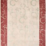 4’11”x7’10” Decorative Tan Nepal Wool & Silk Hand-Knotted Rug
