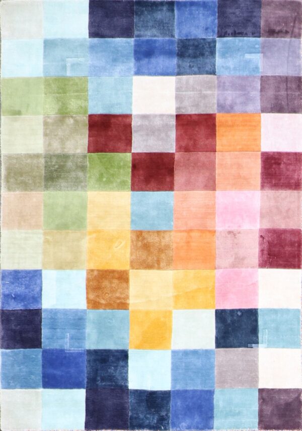 4’x5’11” Contemporary Multi Color Silk Hand-Finished Rug - Direct Rug Import | Rugs in Chicago, Indiana,South Bend,Granger