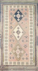 5’2”x9’ Persian Kilim Brown Wool Hand-Knotted Runner