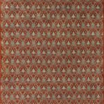 5’x7’1” Transitional Rust Wool Hand-Knotted Rug