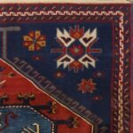3’7”x4’11” Tribal Persian Antique Blue Wool Hand-Knotted Rug - Image 2