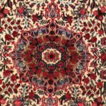 3’9”x5’7” Traditional Ivory Persian Wool Hand-Knotted Rug - Image 2