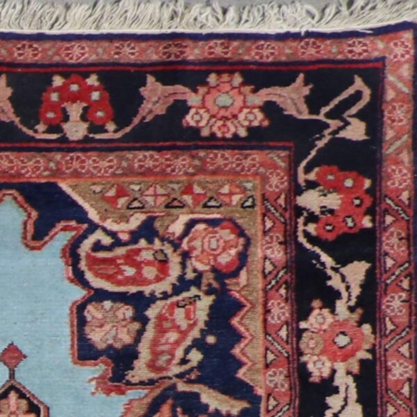 4’8”x7’6” Traditional Persian Navy & Tan Wool Hand-Knotted Rug - Direct Rug Import | Rugs in Chicago, Indiana,South Bend,Granger