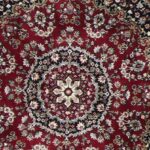 4’x4’ Traditional Red Wool Hand-Knotted Rug - Image 3