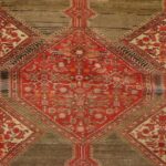 4’5”x6’7” Tribal Persian Antique Red Wool Hand-Knotted Rug - Image 2
