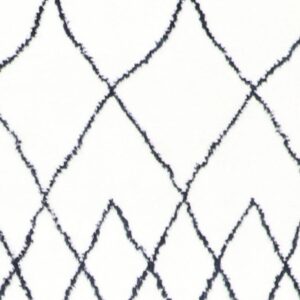 4’1”x6’2” Contemporary Ivory Moroccan Wool Hand-Knotted Rug