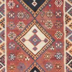 5’5”x9’ Persian Kilim Brown Wool Hand-Knotted Rug - Image 3