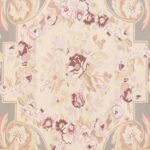 4’1”x6’1” Aubusson Ivory-Gold Wool Hand-Knotted Rug - Image 2