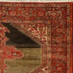 4’5”x6’7” Tribal Persian Antique Red Wool Hand-Knotted Rug - Image 3