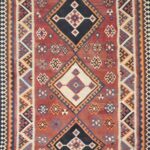 5’5”x9’ Persian Kilim Brown Wool Hand-Knotted Rug