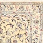 3’x4’5” Traditional Ivory Persian Wool & Silk Hand-Knotted Rug - Image 3