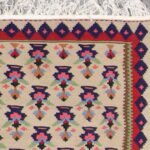 3’4”x4’10” Persian Kilim Tan Wool Hand-Knotted Rug - Image 2
