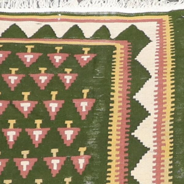 3’7”x5’ Decorative Green Wool Hand-Knotted Rug - Direct Rug Import | Rugs in Chicago, Indiana,South Bend,Granger