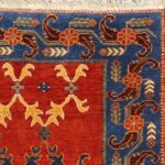 3’x4’3” Traditional Red Persian Gabbeh Wool Hand-Knotted Rug - Image 2