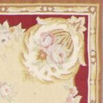 2’5”x7’11” Needlepoint Gold Wool Flat-Weave Rug - Image 3