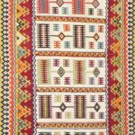 4’4”x9’6” Persian Kilim Ivory Wool Hand-Knotted Rug - Image 3