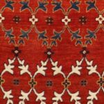 3’x4’3” Traditional Red Persian Gabbeh Wool Hand-Knotted Rug - Image 3