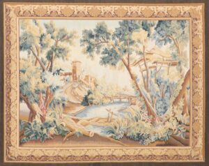 4’7”x5’10”  Brown  Wool Hand-Knotted Tapestry