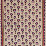 3’4”x4’10” Persian Kilim Tan Wool Hand-Knotted Rug