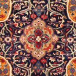 3’6”x5’ Traditional Navy Persian Wool Hand-Knotted Rug - Image 2