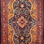 3’6”x5’ Traditional Navy Persian Wool Hand-Knotted Rug