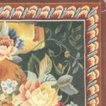 3’1”x3’11”  Brown Wool Flat-Weave Tapestry - Image 2