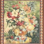 3’1”x3’11”  Brown Wool Flat-Weave Tapestry