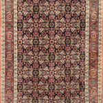2’9”x4’3” Traditional Black Persian Wool Hand-Knotted Rug