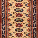 3’4”x4’6” Traditional Ivory Persian Wool Hand-Knotted Rug