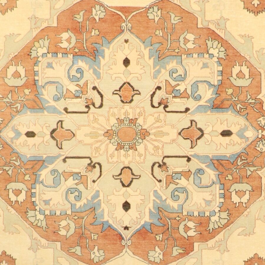 8'1"x10' Traditional Serapi Orange Wool Hand-Knotted Rug - Direct Rug Import | Rugs in Chicago, Indiana,South Bend,Granger