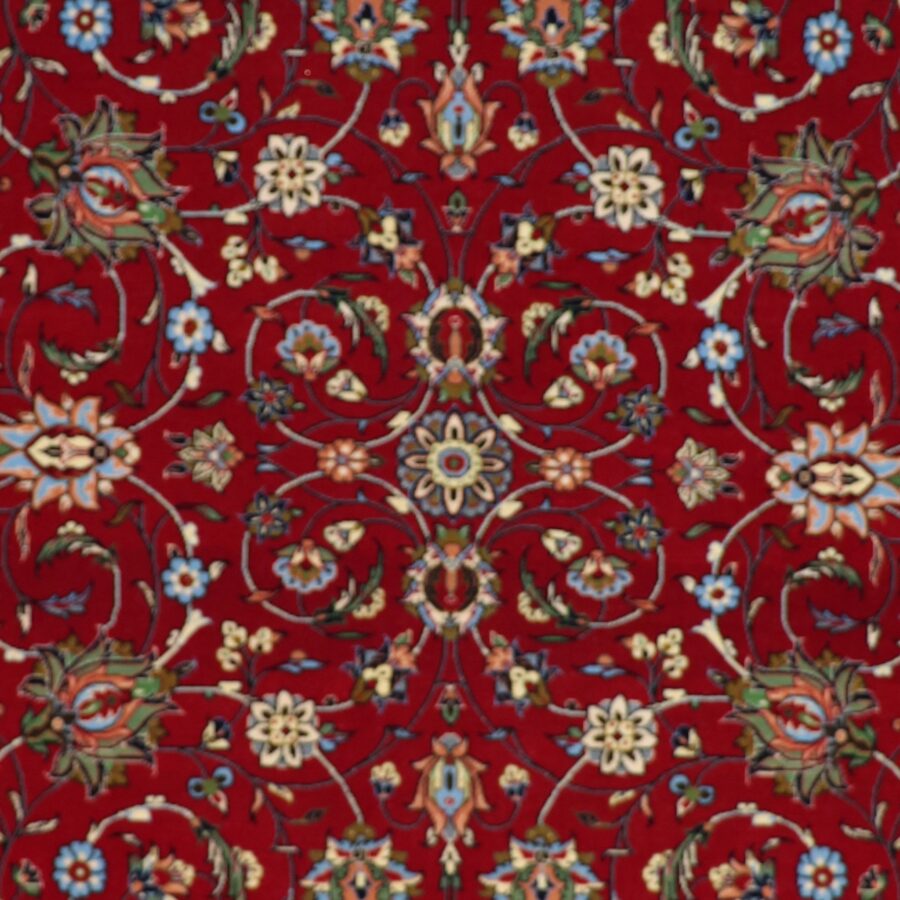 4'7"x6'11" Traditional Red Tabriz Wool Hand-Knotted Rug - Direct Rug Import | Rugs in Chicago, Indiana,South Bend,Granger