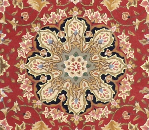 5'x8'1" Traditional Tabriz Red Wool & Silk Rug - Direct Rug Import | Rugs in Chicago, Indiana,South Bend,Granger