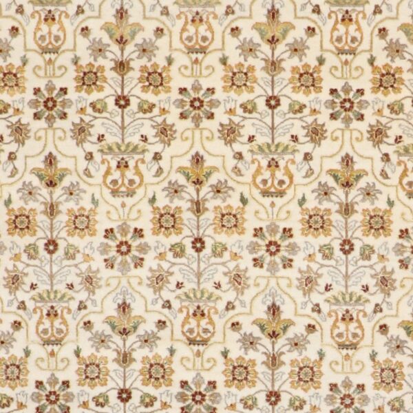 5'7"x8'4" Decorative Ivory Bejar Wool & Silk Hand-Knotted Rug - Direct Rug Import | Rugs in Chicago, Indiana,South Bend,Granger